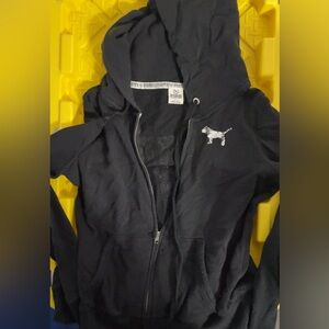 Victoria's Secret Pink Sequins Animal print Label throwback Hoodie size Medium